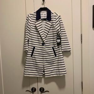 Luii Navy and White Striped Jacket
